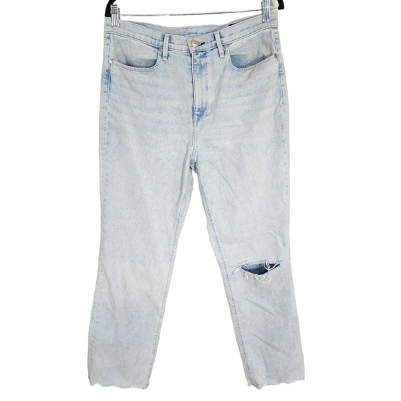Rag Bone Womens Jeans High Rise Busted Knee Straight Leg Boyfriend Denim Pant 32 - Picture 1 of 11
